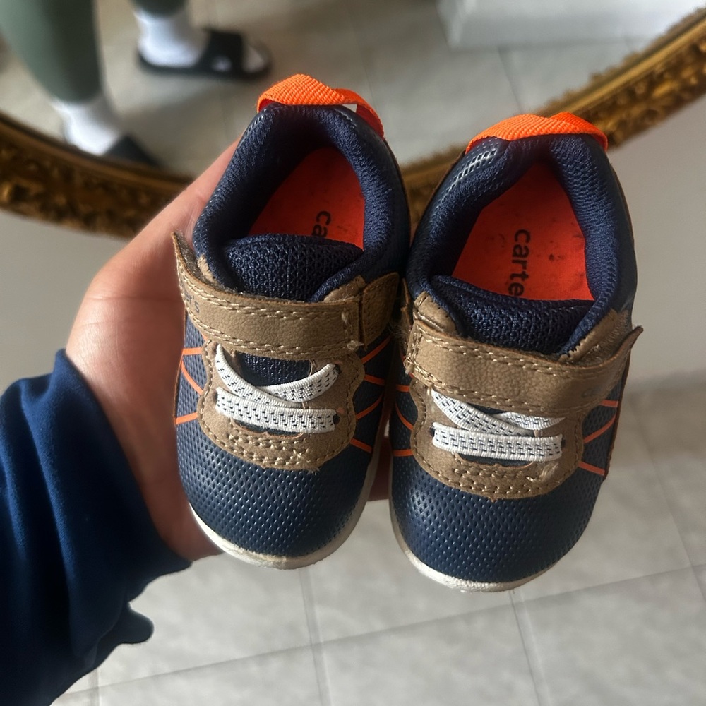 Carter's Navy and Orange Kids Shoes